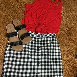 H&M gingham skirt